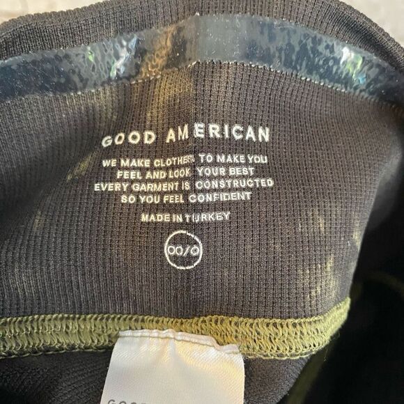 Good American Tie Dye Active Leggings Black Running Wort Out Size 00/0 - Picture 4 of 7